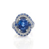 5ct Oval Cut Sapphire Twist Engagement Ring