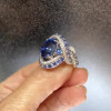5ct Oval Cut Sapphire Twist Engagement Ring