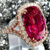 12ct Cushion Cut Ruby European Shank Engagement Ring