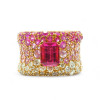 Fuchsia and Pink Sapphire Paved Cocktail Ring