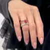 Fuchsia and Pink Sapphire Paved Cocktail Ring