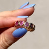 9ctw Heart Cut Multicolor Sapphire Rainbow Eternity Ring