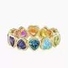 9ctw Heart Cut Multicolor Sapphire Rainbow Eternity Ring
