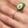 9ctw Heart Cut Multicolor Sapphire Rainbow Eternity Ring