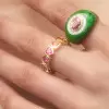 9ctw Heart Cut Multicolor Sapphire Rainbow Eternity Ring