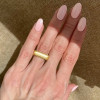 Paved White Sapphire Matte Square Wedding Band