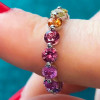 Round Cut Multicolor Sapphire Rainbow Eternity Ring