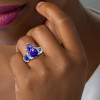 5.4ct Pear Cut Blue Sapphire Engagement Ring