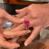 6ct Oval Cut Fuchsia Sapphire Barbie Inspired Cocktail Ring