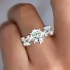 2.7ct White Sapphire Vine Wrapping Engagement Ring