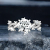 2.7ct White Sapphire Vine Wrapping Engagement Ring