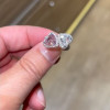 2ct White and Pink Sapphire Heart Engagement Ring