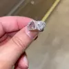 2ct White and Pink Sapphire Heart Engagement Ring