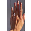 5.7ct Pear Cut White Sapphire Engagement Ring