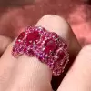 12ctw Ruby and Fuchsia Sapphire Cocktail Ring