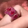 12ctw Ruby and Fuchsia Sapphire Cocktail Ring
