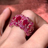 12ctw Ruby and Fuchsia Sapphire Cocktail Ring