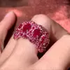 12ctw Ruby and Fuchsia Sapphire Cocktail Ring