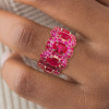 12ctw Ruby and Fuchsia Sapphire Cocktail Ring