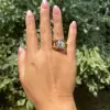 5.8ct Oval Cut White Sapphire Split Shank Engagement Ring