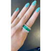 14ctw White Sapphire and Emerald Eternity Ring