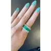 14ctw White Sapphire and Emerald Eternity Ring