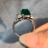 5.3ct Emerald Cut Emerald Engagement Ring