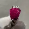 5ct Cushion Cut White Sapphire Ruby Engagement Ring