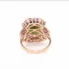 8.4ct Emerald Cut Bicolor Tourmaline Cocktail Ring