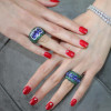 11ctw Tanzanite Blue and Green Sapphire Cocktail Ring