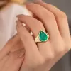 5.7ct Pear Cut Emerald Engagement Ring
