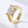 9.3ct Oval Cut White Sapphire Paved Engagement Ring