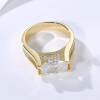 9.3ct Oval Cut White Sapphire Paved Engagement Ring