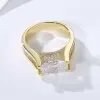9.3ct Oval Cut White Sapphire Paved Engagement Ring