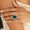 8.4ct Emerald Cut Emerald Knot Cocktail Ring