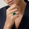8.4ct Emerald Cut Emerald Knot Cocktail Ring