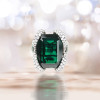 8.4ct Emerald Cut Emerald Knot Cocktail Ring