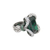 8.4ct Emerald Cut Emerald Knot Cocktail Ring