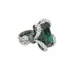 8.4ct Emerald Cut Emerald Knot Cocktail Ring