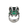 8.4ct Emerald Cut Emerald Knot Cocktail Ring