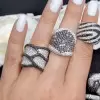 4ctw White Black Criss Cross Wedding Band