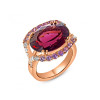 8ct Oval Cut Ruby Split Shank Cocktail Ring