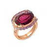 8ct Oval Cut Ruby Split Shank Cocktail Ring