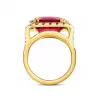 8ct Oval Cut Ruby Split Shank Cocktail Ring