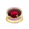 8ct Oval Cut Ruby Split Shank Cocktail Ring