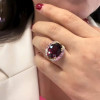 8ct Oval Cut Ruby Split Shank Cocktail Ring