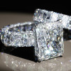 8.4ct Radiant Cut White Sapphire Eternity Wedding Ring Set