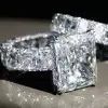 8.4ct Radiant Cut White Sapphire Eternity Wedding Ring Set