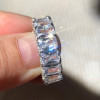 9ctw Radiant Cut White Sapphire Eternity Ring