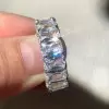 9ctw Radiant Cut White Sapphire Eternity Ring